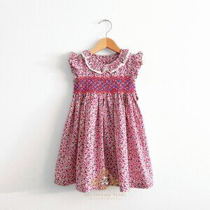 NWT Lovely Girls Smocked Embroidered Dress Boutique Special Occassion Formal 3T